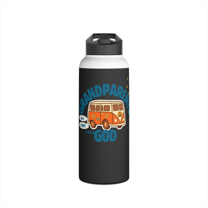 Grandparents God Water Bottle — Retro Camper Stainless Steel Bottle