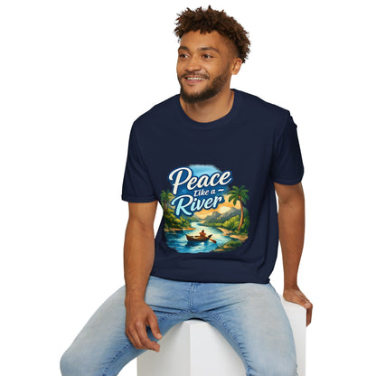 Peace Like a River T‑Shirt — Scenic River Prayer Tee