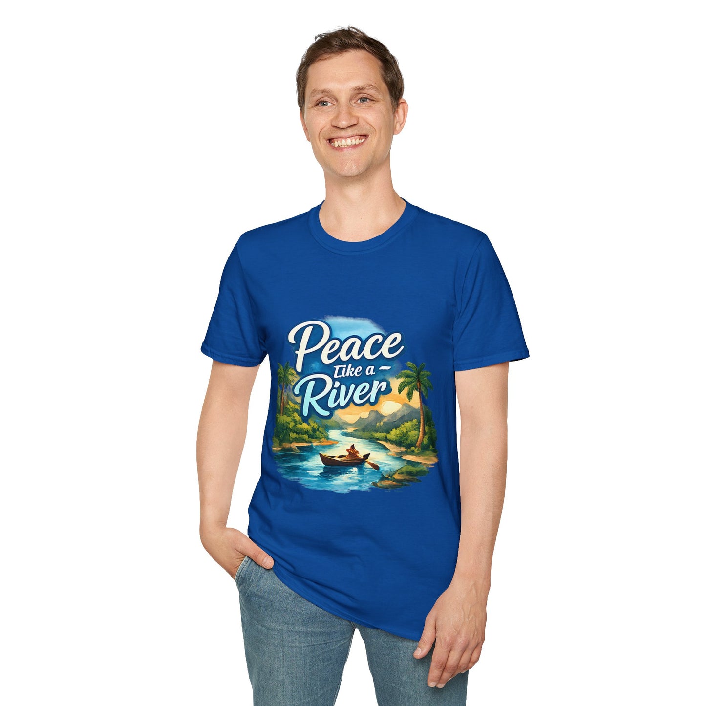 Peace Like a River T‑Shirt — Scenic River Prayer Tee