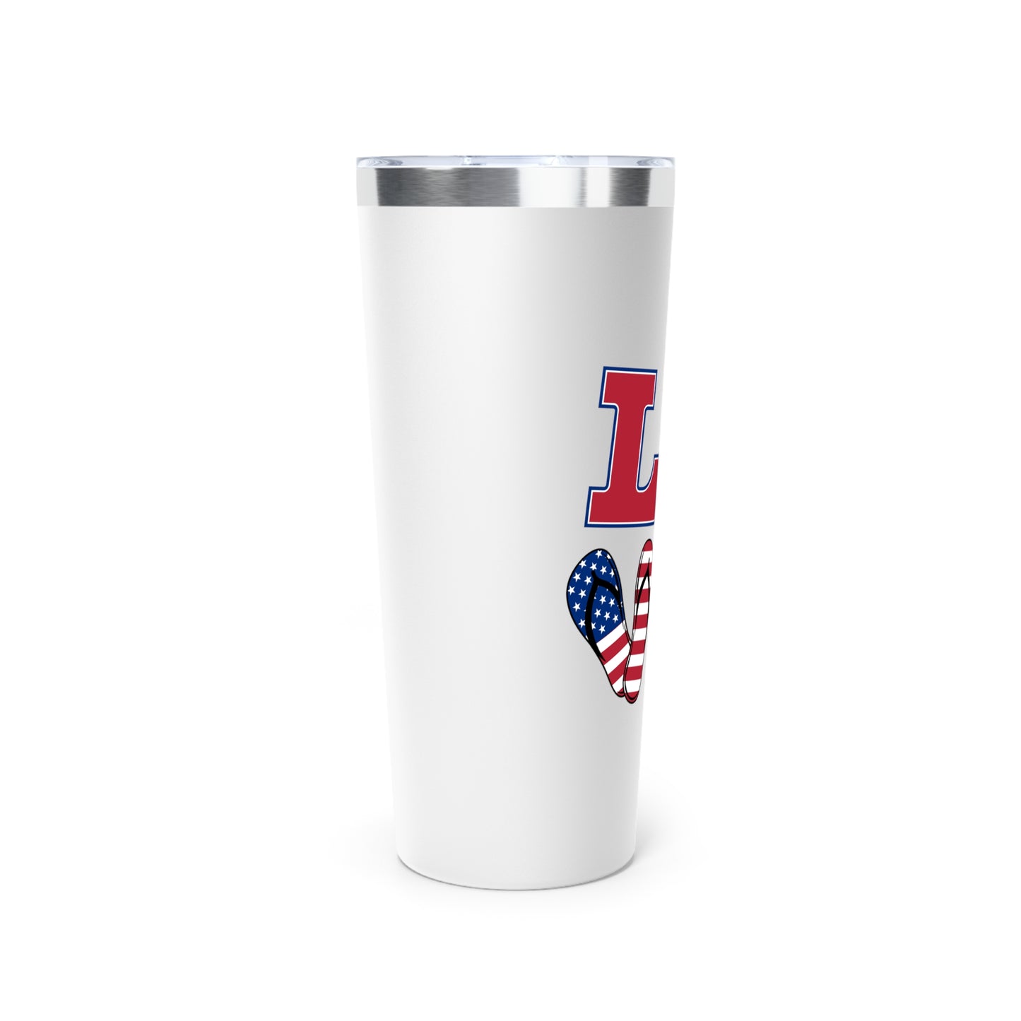 Patriotic Love Tumbler | 22oz Copper Insulated | Perfect Gift for Independence Day, BBQs, Summer Parties, Family Gatherings, and More