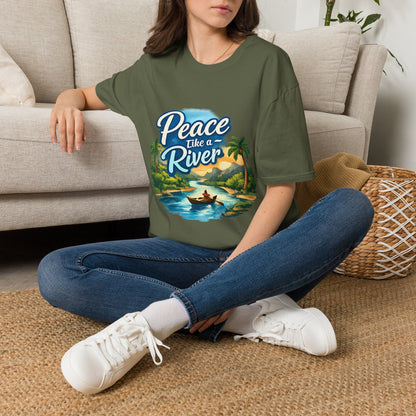 Peace Like a River T‑Shirt — Scenic River Prayer Tee
