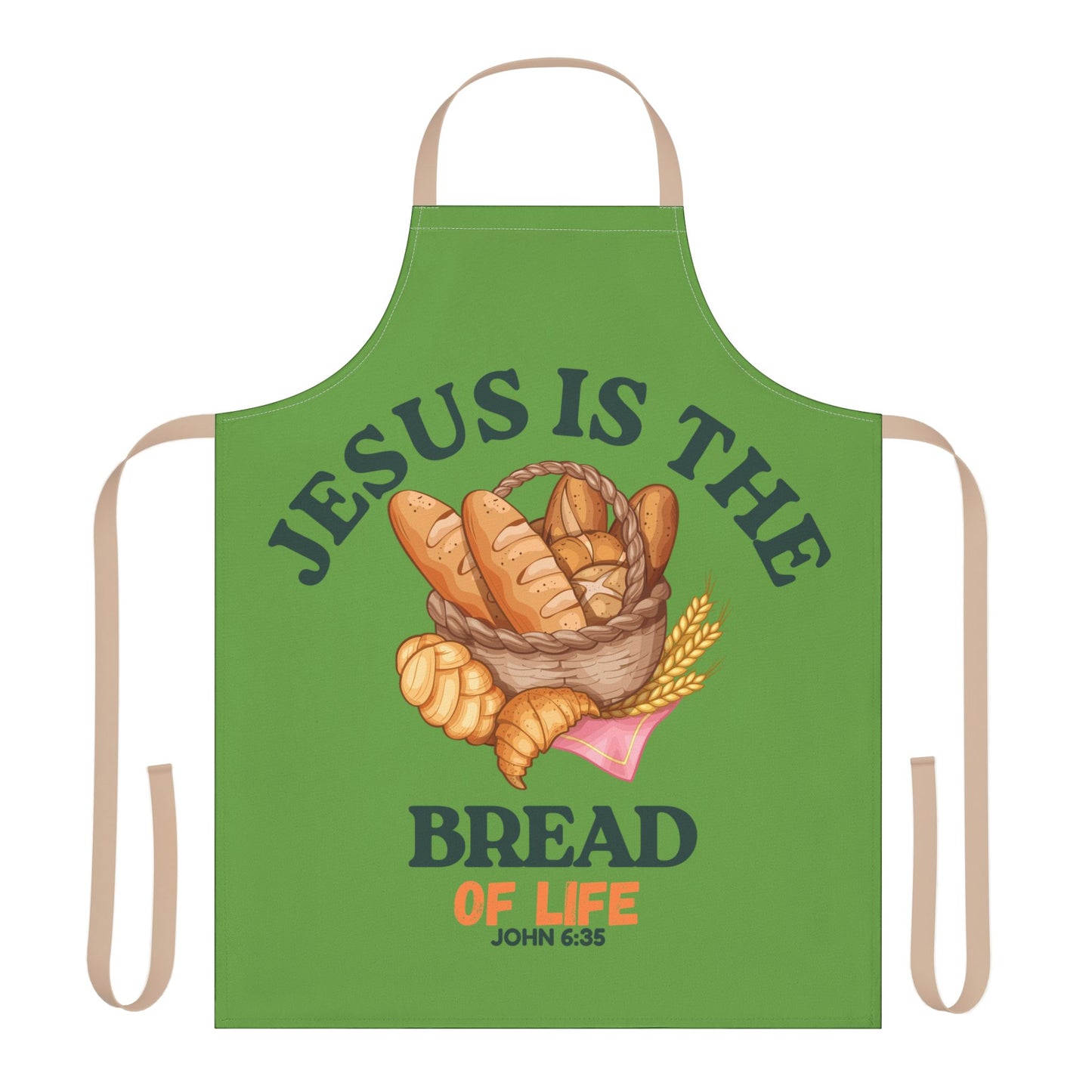 Faith-Inspired Chef Apron - 'Jesus is the Bread of Life' (Unisex)