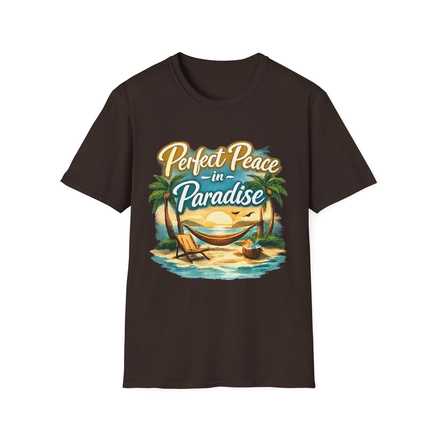 Perfect Peace in Paradise T-Shirt — Tropical Beach Graphic Tee