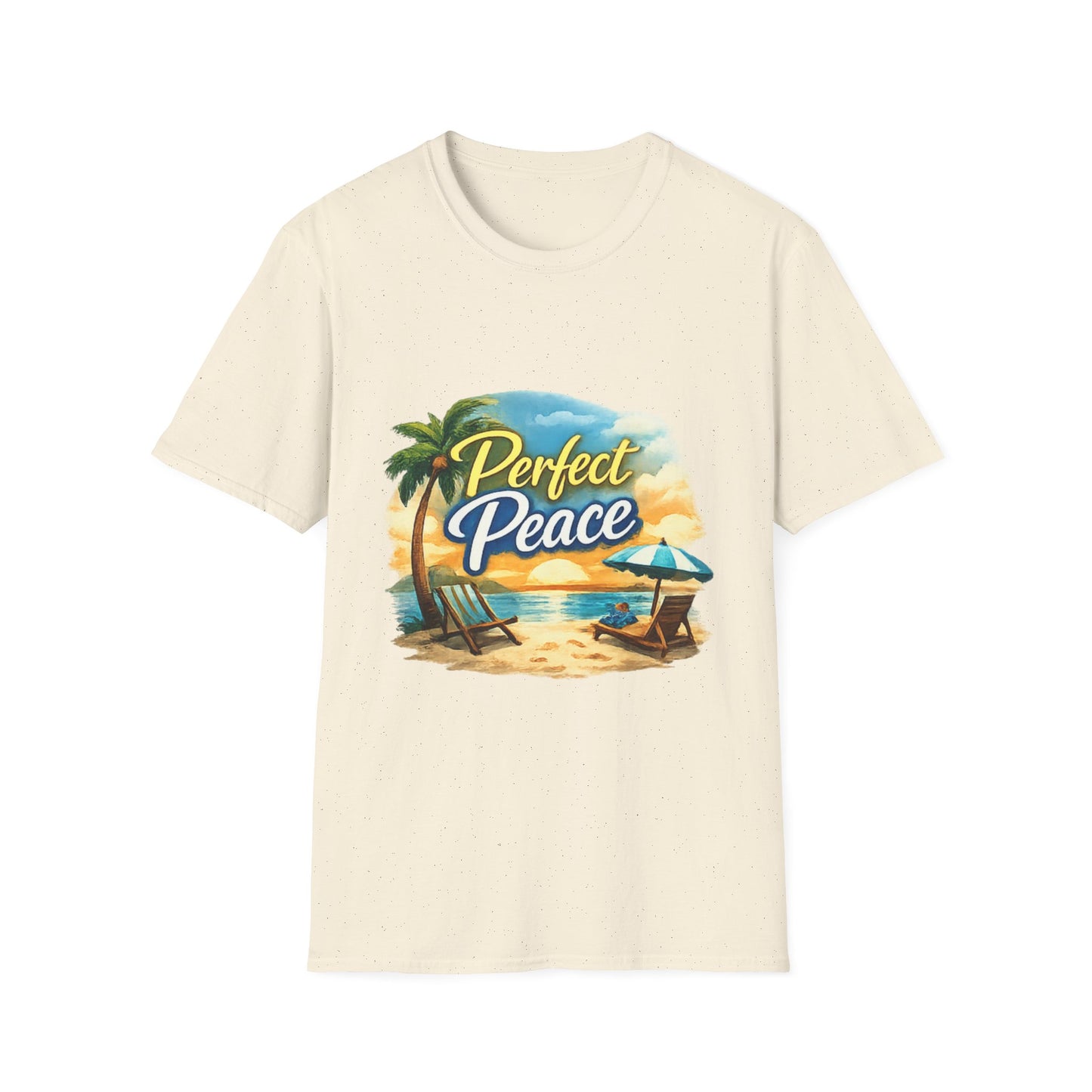 Perfect Peace Beach T-Shirt — Tropical Palm Sunset Graphic Tee