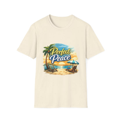 Perfect Peace Beach T-Shirt — Tropical Palm Sunset Graphic Tee
