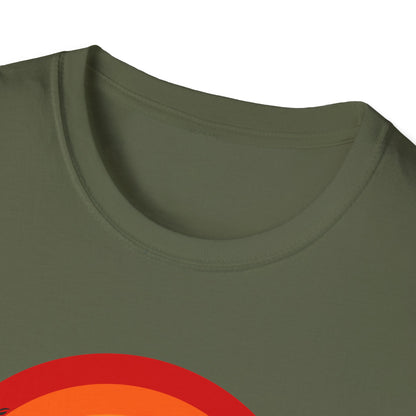 T-Shirt with Tropical Sunset Design, Relaxing Tee, Perfect for Beach Lovers, Great Gift for Vacations, Ideal for Summer Casual Wear