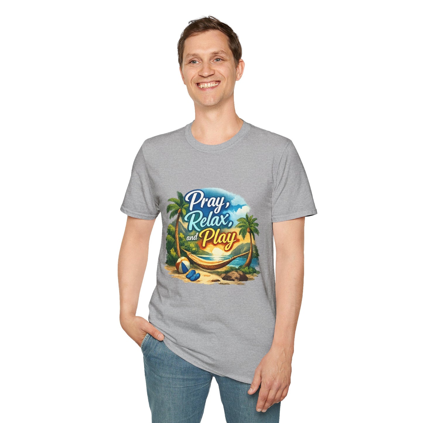 Pray, Relax & Play Beach T-Shirt