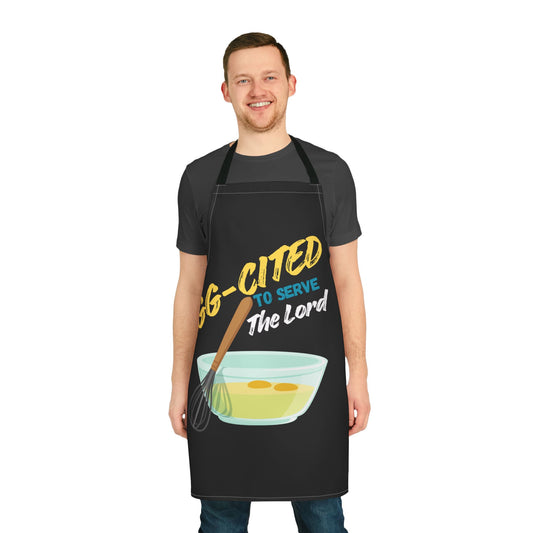 Cheery Cooking Apron - "Egg-cited to Serve the Lord" (Unisex)
