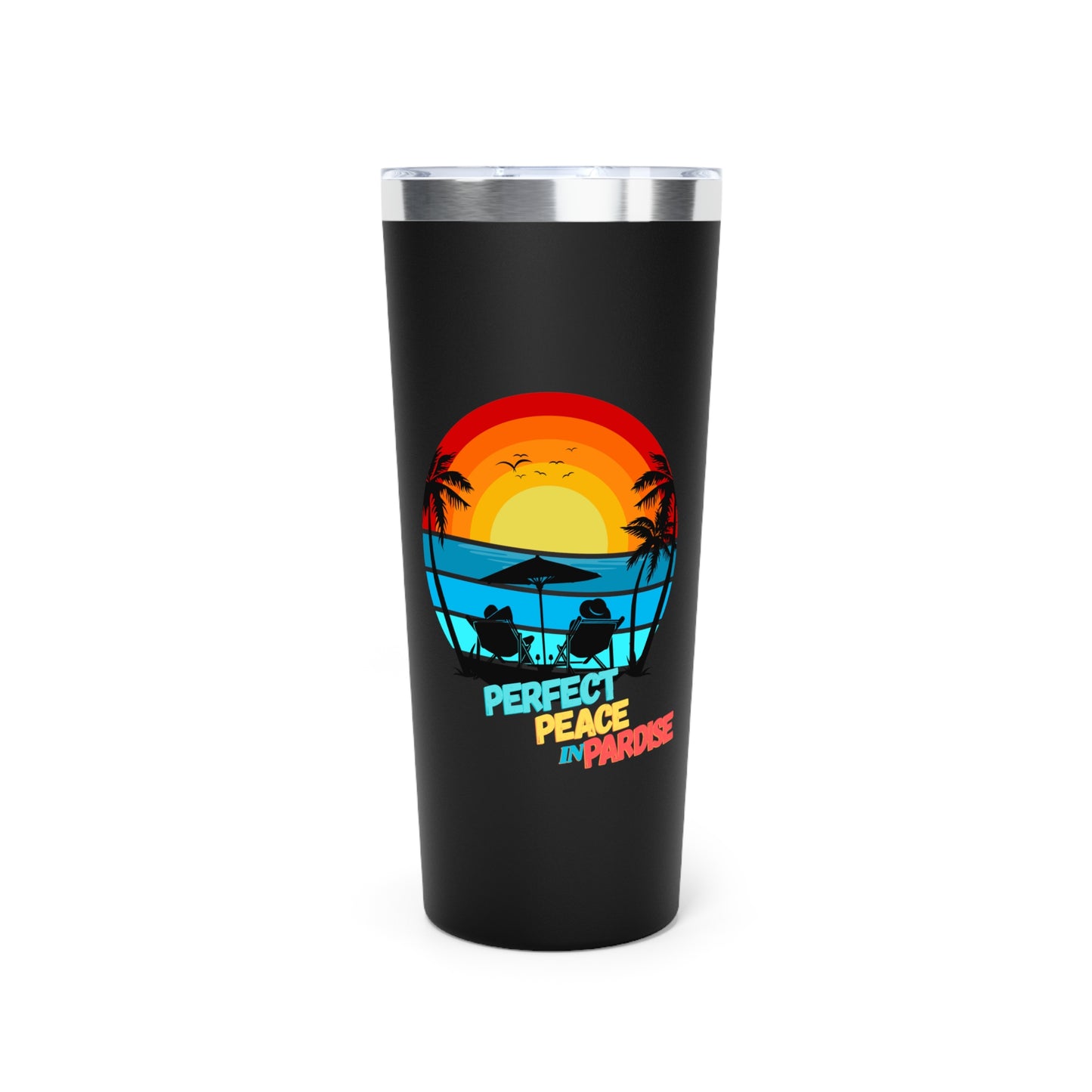 Tumbler with Beach Sunset Design, Perfect Peace in Paradise Travel Mug, Vacation Gift, Insulated Cup for Summer, Beach Lover Tumbler, [...]