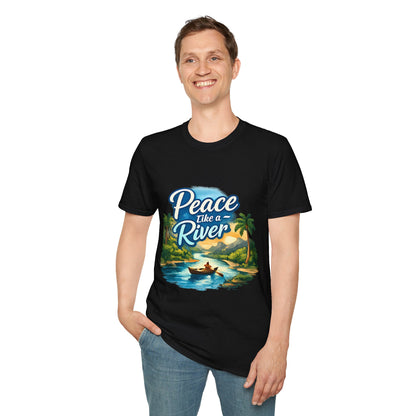 Peace Like a River T‑Shirt — Scenic River Prayer Tee