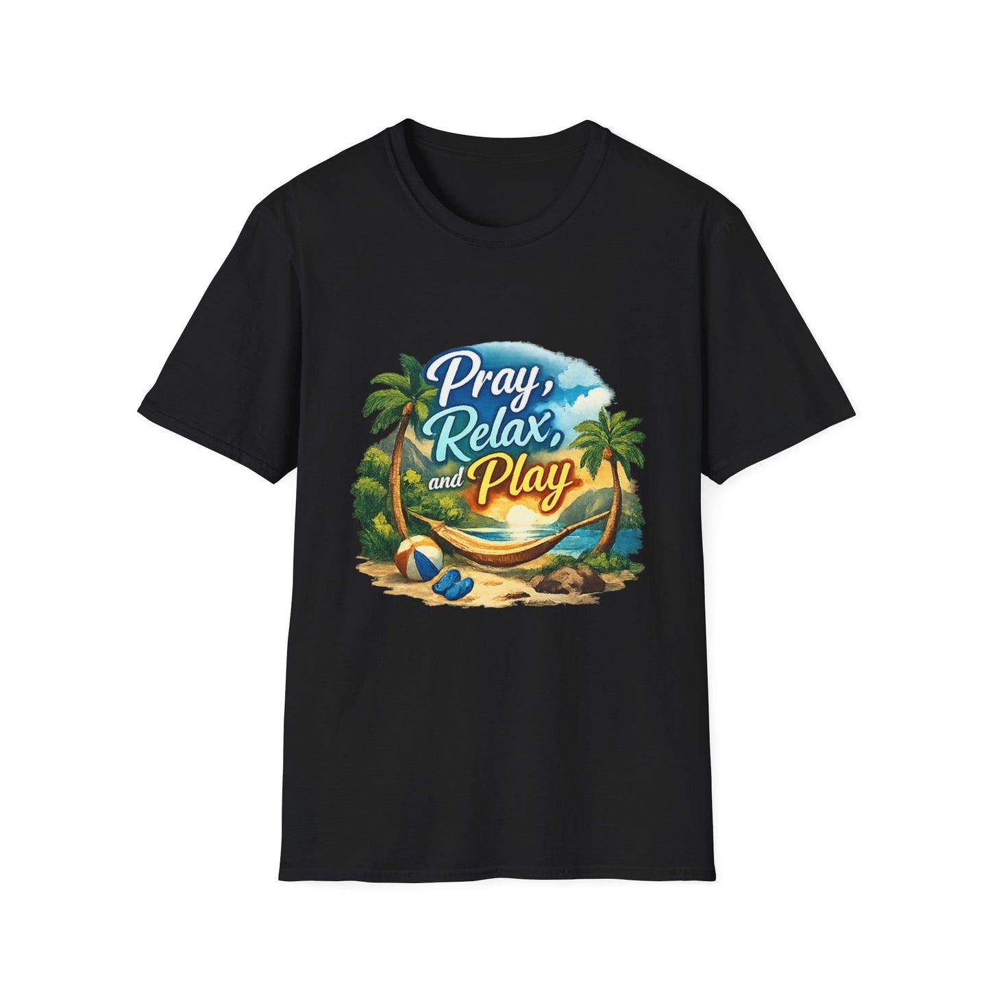 Pray, Relax & Play Beach T-Shirt