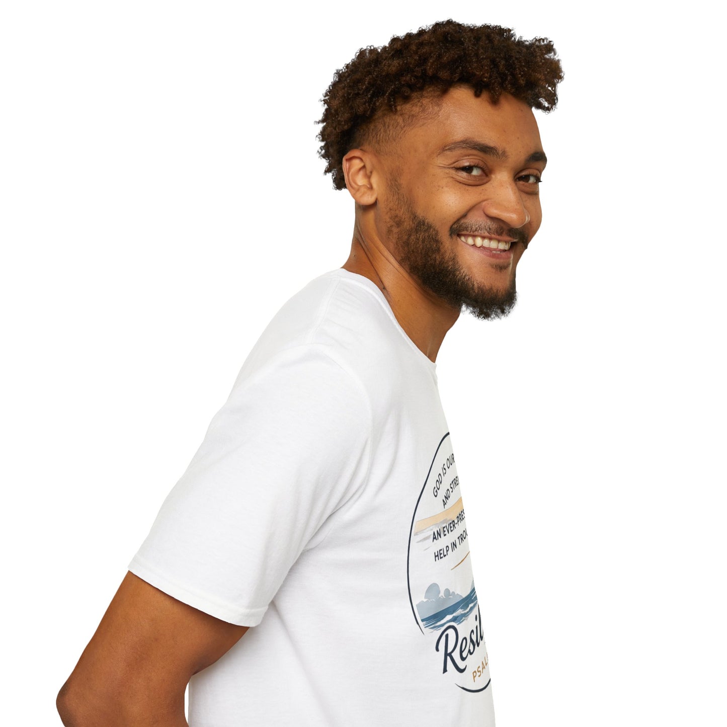 Resilience Lighthouse T-Shirt — Psalm 46:1 Inspirational Christian Tee