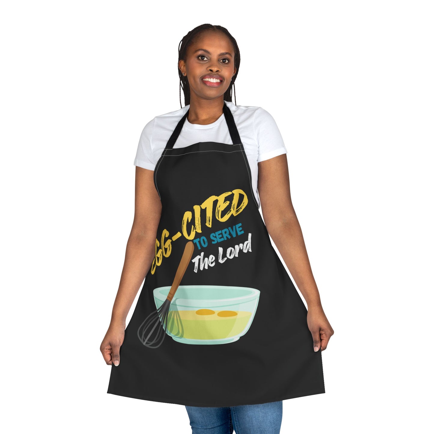 Cheery Cooking Apron - "Egg-cited to Serve the Lord" (Unisex)