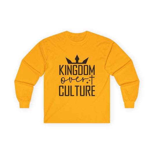Kingdom Over Culture Long Sleeve Tee - Unisex Cotton Shirt for Faith & Style
