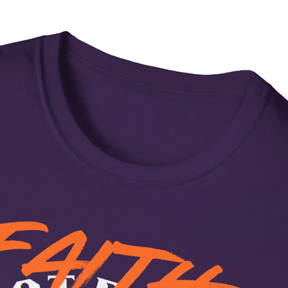 Faith That Roars Unisex Softstyle T-Shirt - Bold Lion Design for Inspiration
