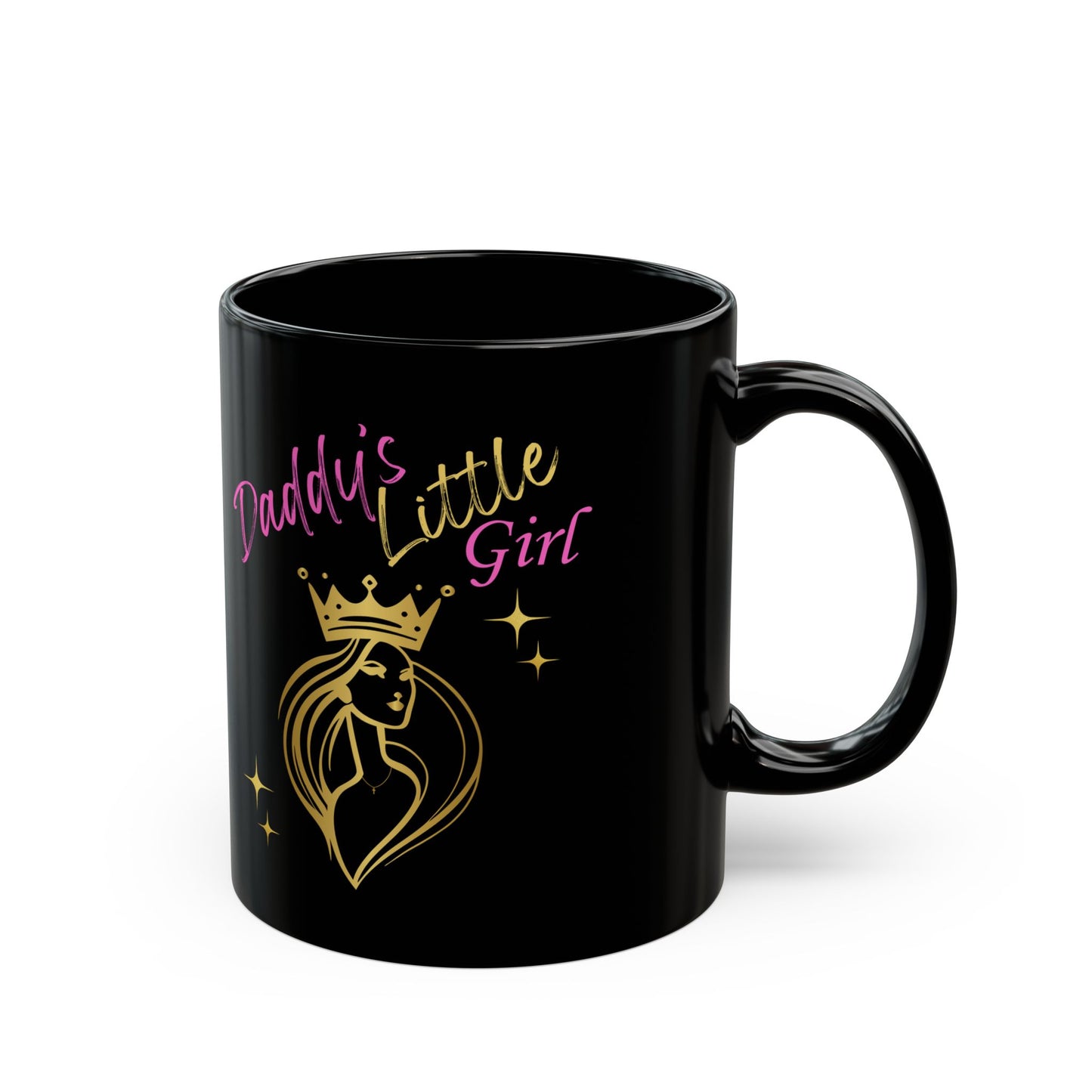 Personalized Daddy's Little Girl Black Mug - Perfect Gift for Dads and Daughters