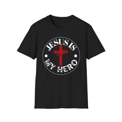 'Jesus is My Hero' Faith-Inspired Unisex Softstyle T-Shirt