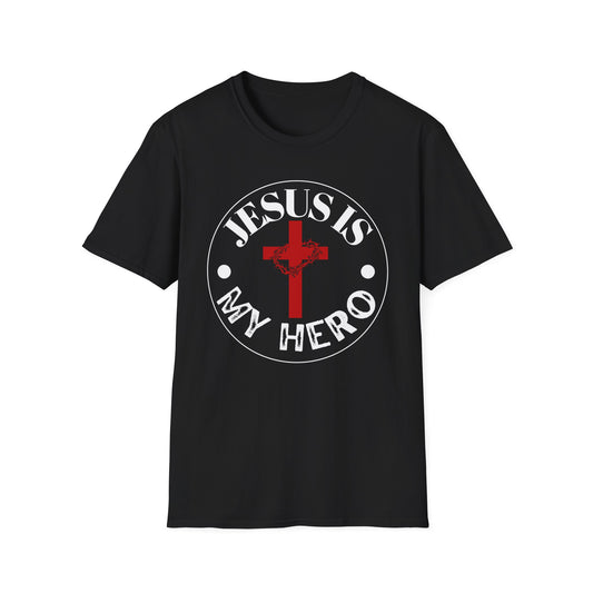 'Jesus is My Hero' Faith-Inspired Unisex Softstyle T-Shirt