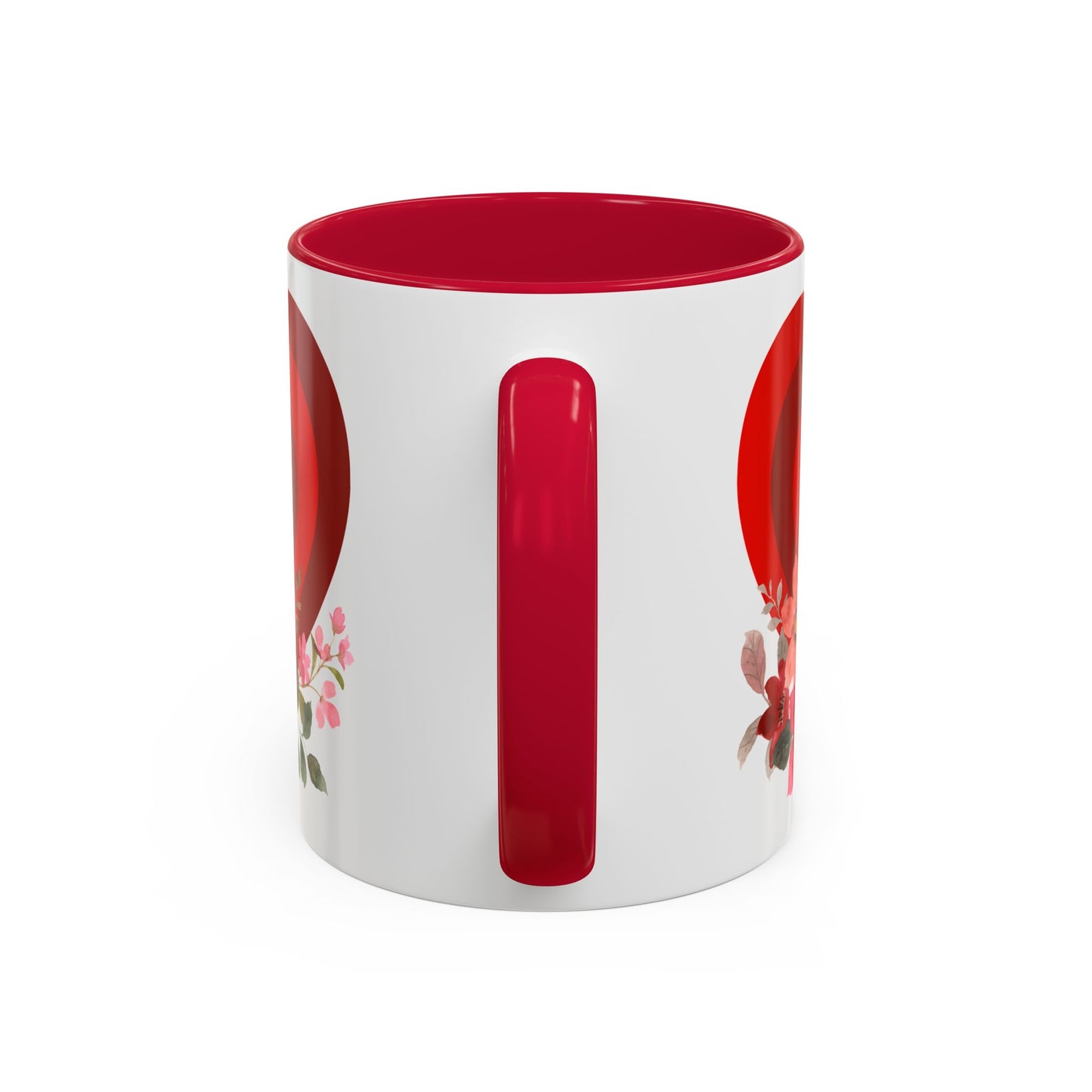 Red Heart Floral Mug (11oz & 15oz) – Romantic Valentine Coffee Cup