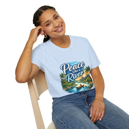Peace Like a River T‑Shirt — Scenic River Prayer Tee