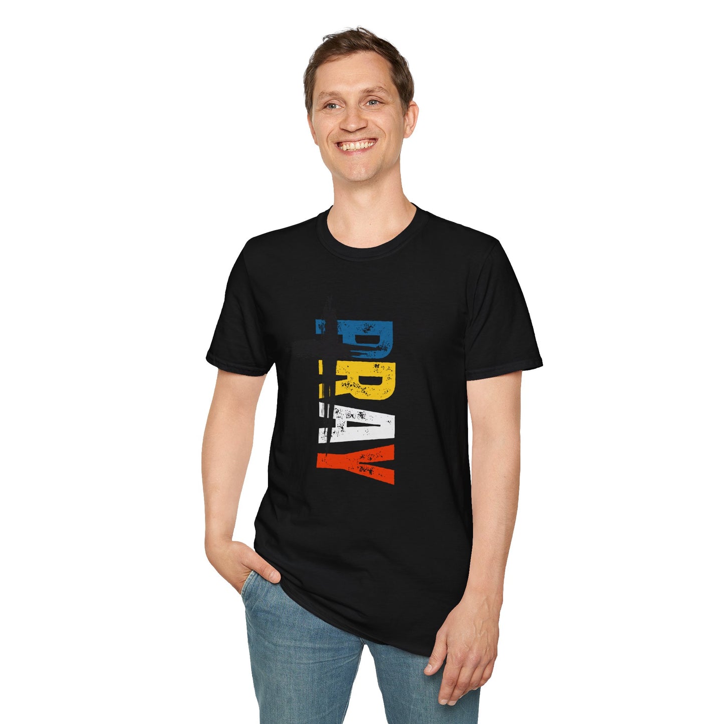 Pray Colorful T-Shirt — Religious Faith Graphic Tee