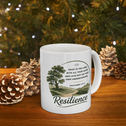 Resilience Tree Ceramic Mug — Inspirational Quote Coffee Cup (11oz & 15oz)