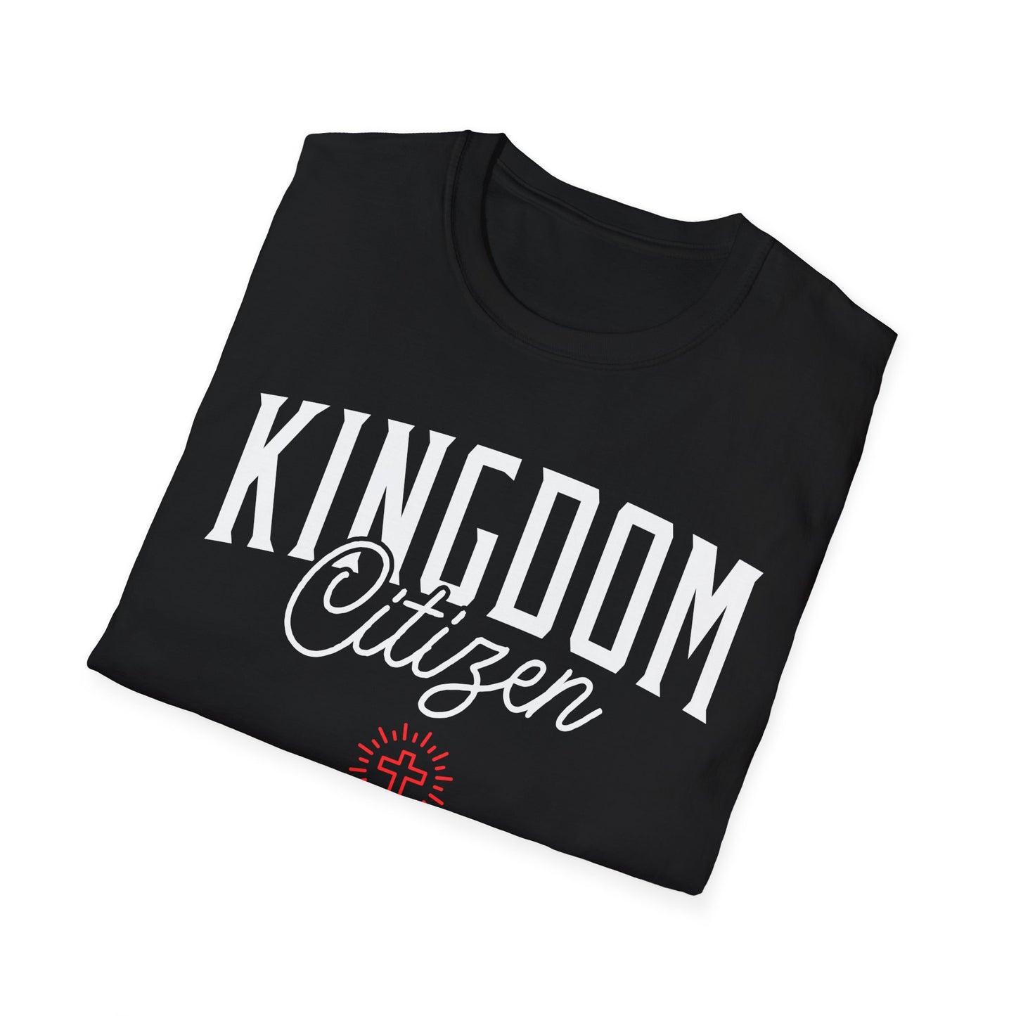 Kingdom Citizen Unisex Softstyle T-Shirt - Faith-Inspired Mountain Design