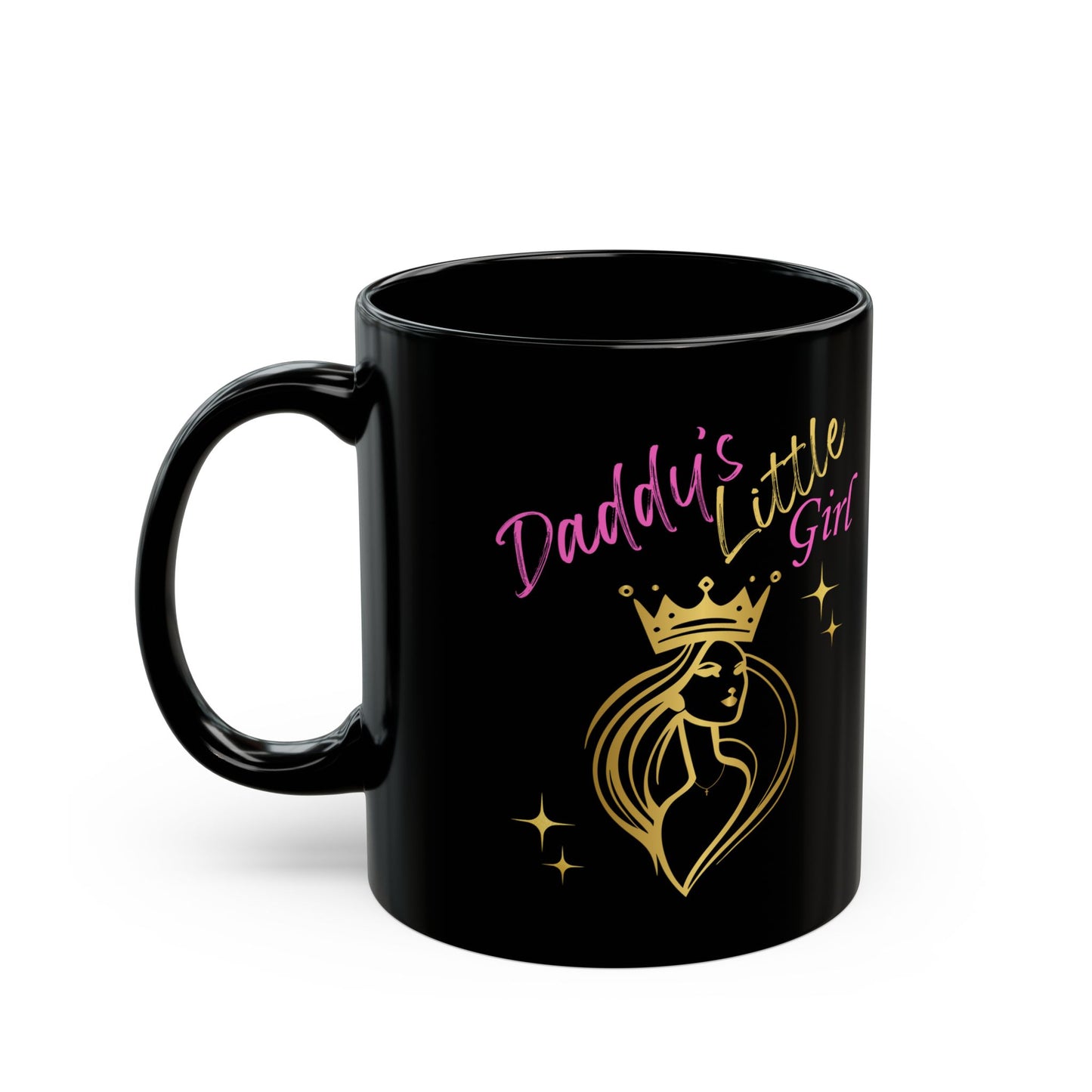 Personalized Daddy's Little Girl Black Mug - Perfect Gift for Dads and Daughters