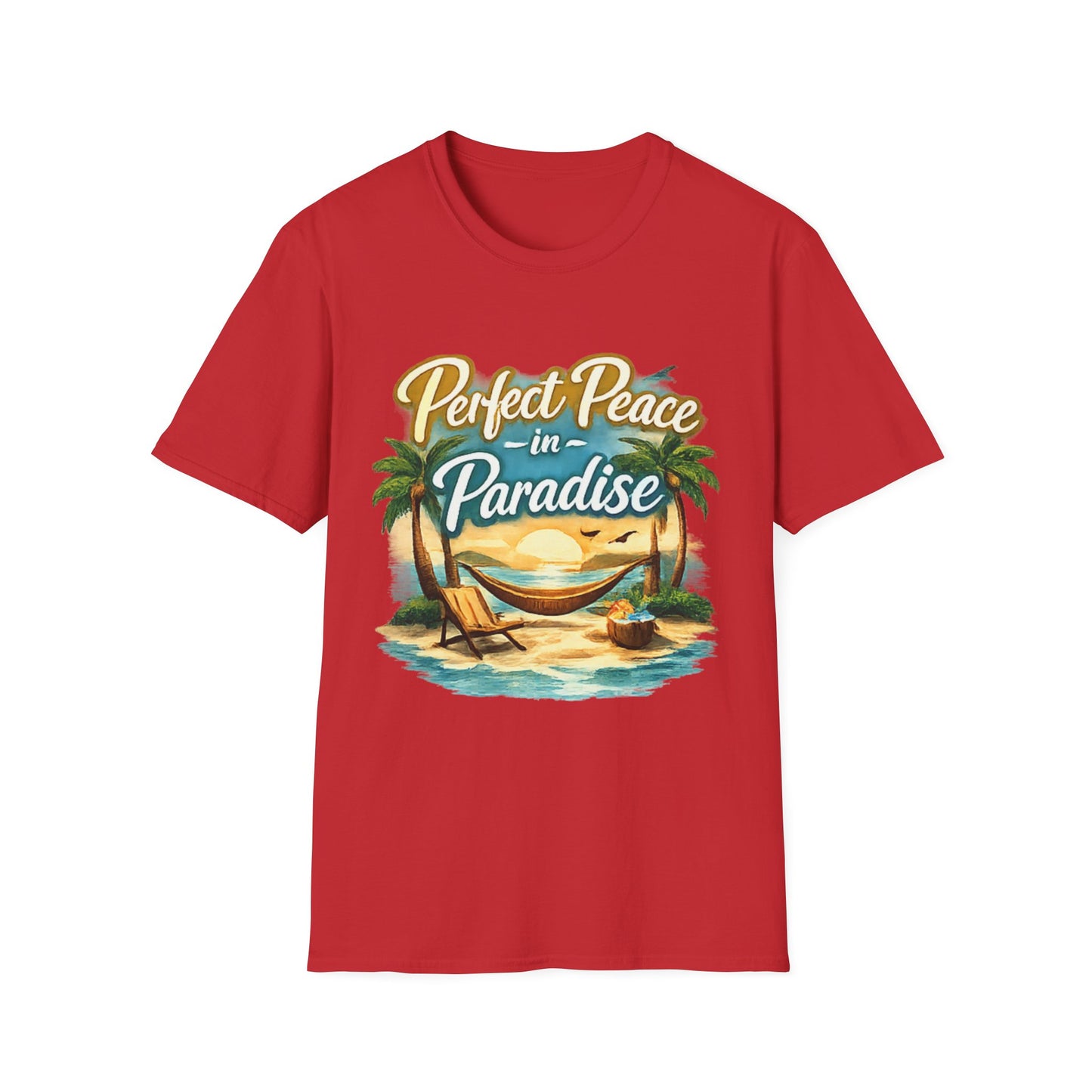 Perfect Peace in Paradise T-Shirt — Tropical Beach Graphic Tee