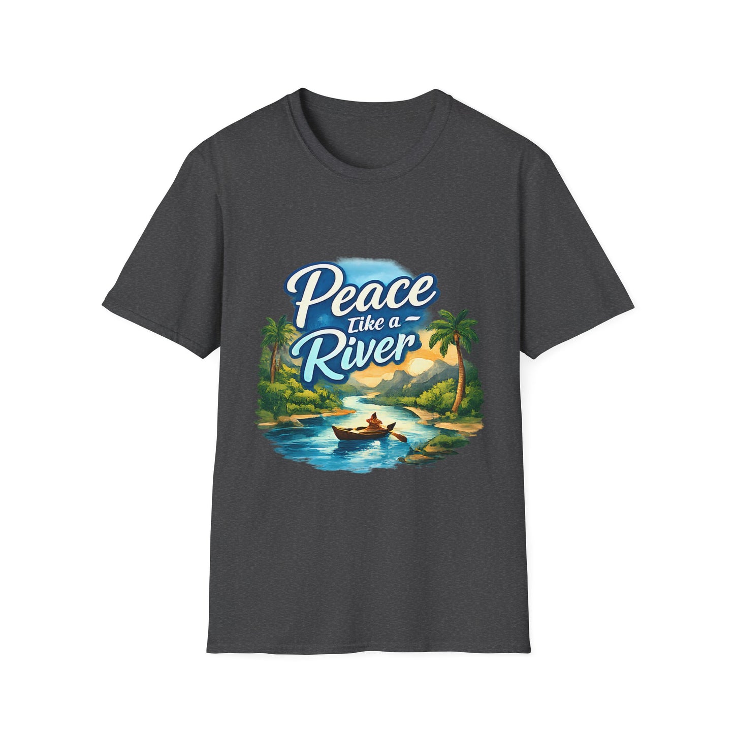 Peace Like a River T‑Shirt — Scenic River Prayer Tee