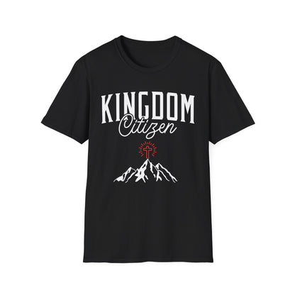 Kingdom Citizen Unisex Softstyle T-Shirt - Faith-Inspired Mountain Design