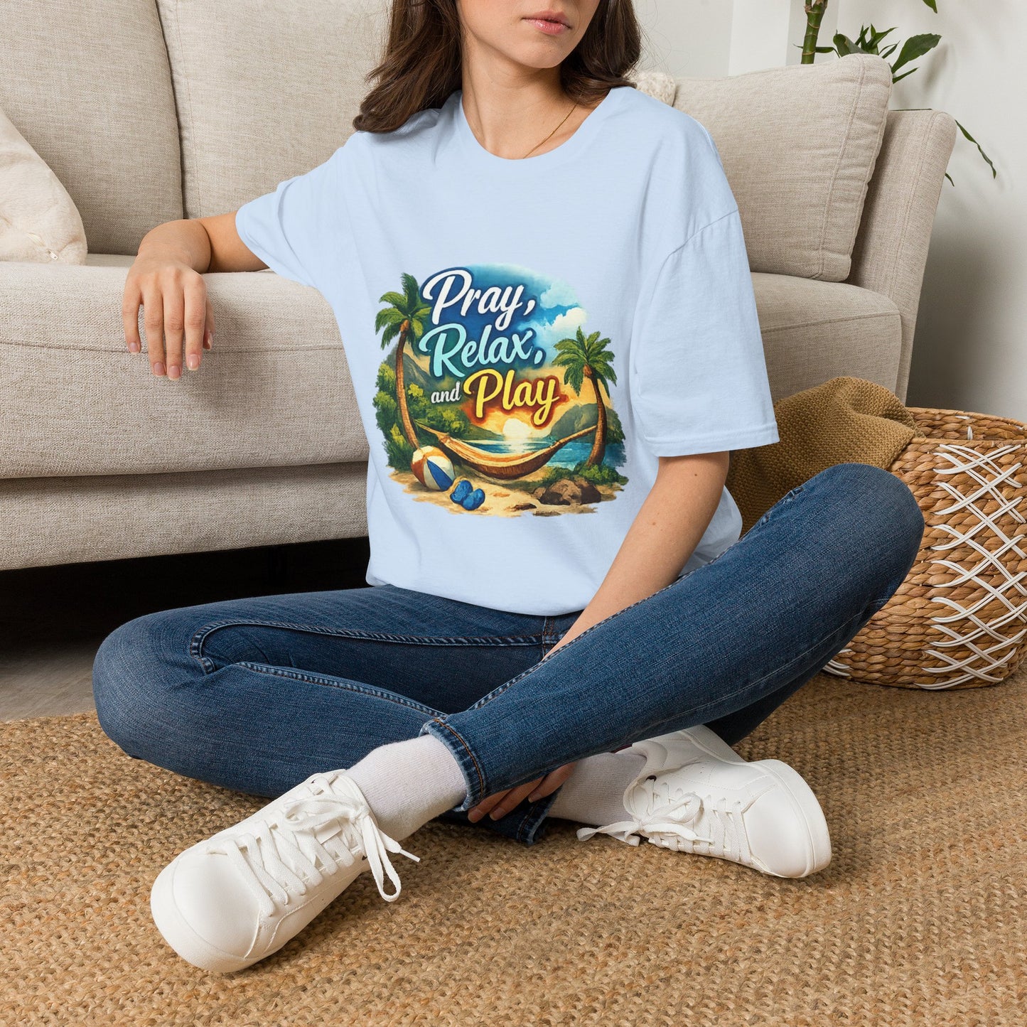 Pray, Relax & Play Beach T-Shirt
