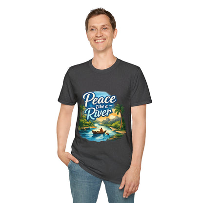 Peace Like a River T‑Shirt — Scenic River Prayer Tee