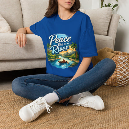 Peace Like a River T‑Shirt — Scenic River Prayer Tee