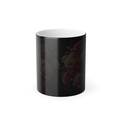 Color Morphing Floral Mug - 11oz - Elegant Rose Design for Home & Gifts