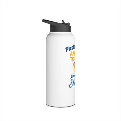 Pastor Water Bottle — "Anointed to Preach, Appointed to Shepherd" Stainless Steel Bottle