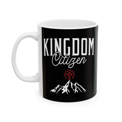 Kingdom Coffee Mug - Black Ceramic (11oz, 15oz) - Perfect for Adventurers & Coffee Lovers
