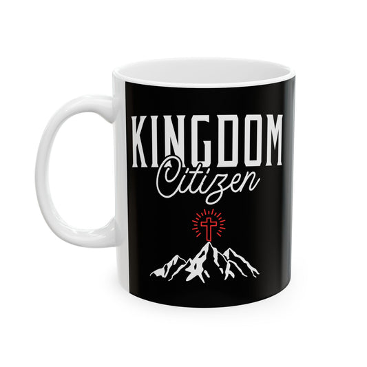 Kingdom Coffee Mug - Black Ceramic (11oz, 15oz) - Perfect for Adventurers & Coffee Lovers