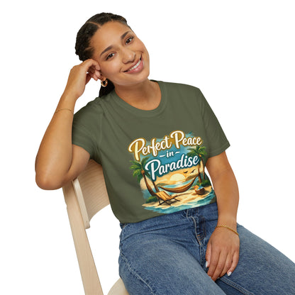Perfect Peace in Paradise T-Shirt — Tropical Beach Graphic Tee