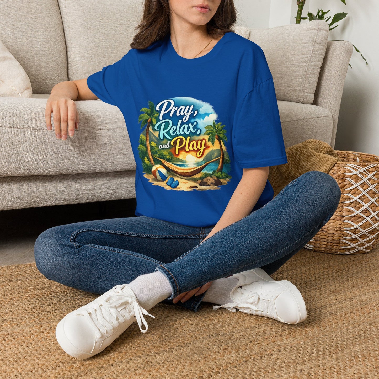 Pray, Relax & Play Beach T-Shirt