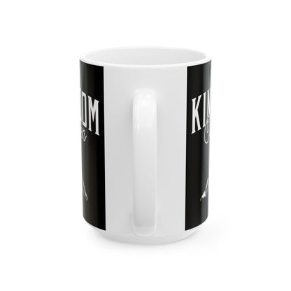 Kingdom Coffee Mug - Black Ceramic (11oz, 15oz) - Perfect for Adventurers & Coffee Lovers