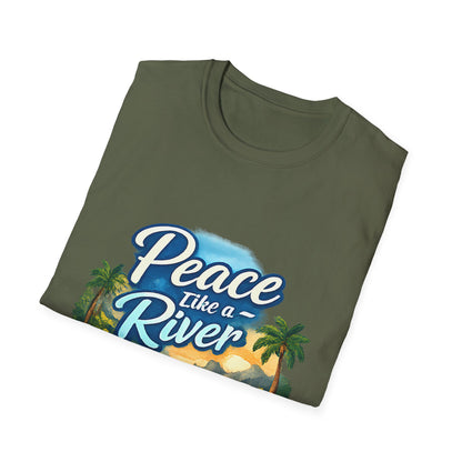 Peace Like a River T‑Shirt — Scenic River Prayer Tee