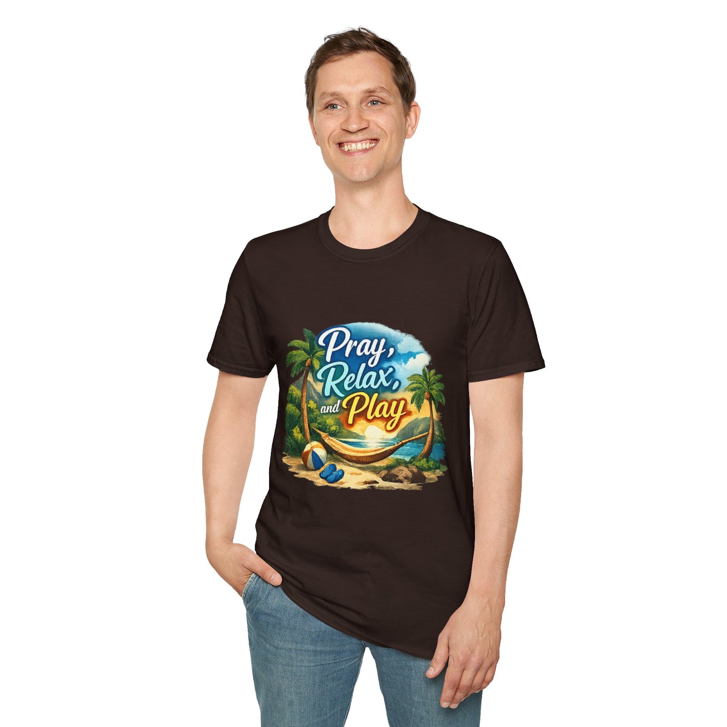 Pray, Relax & Play Beach T-Shirt