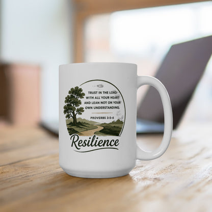Resilience Tree Ceramic Mug — Inspirational Quote Coffee Cup (11oz & 15oz)