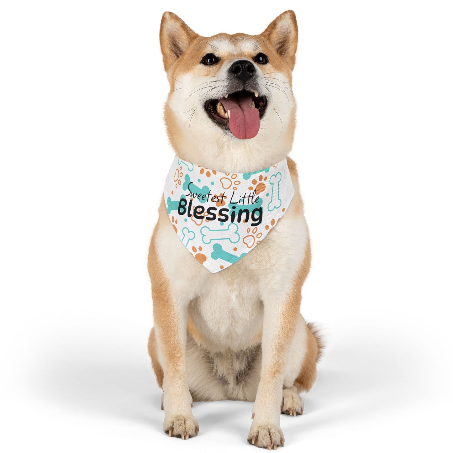 Sweetest Little Blessing Pet Bandana Collar - Cute Dog Accessory for Celebrating Pets