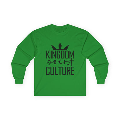 Kingdom Over Culture Long Sleeve Tee - Unisex Cotton Shirt for Faith & Style
