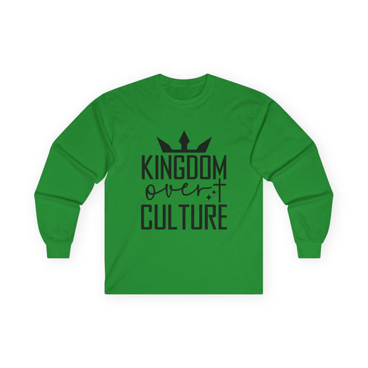 Kingdom Over Culture Long Sleeve Tee - Unisex Cotton Shirt for Faith & Style