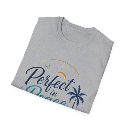 Perfect in Peace Paradise T-Shirt — Beach Palm Sunset Graphic Tee
