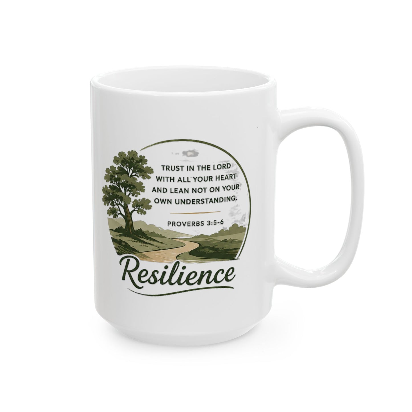 Resilience Tree Ceramic Mug — Inspirational Quote Coffee Cup (11oz & 15oz)