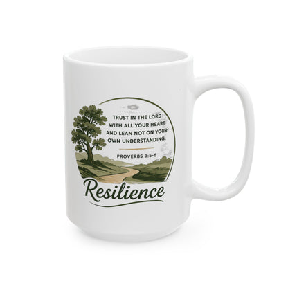 Resilience Tree Ceramic Mug — Inspirational Quote Coffee Cup (11oz & 15oz)